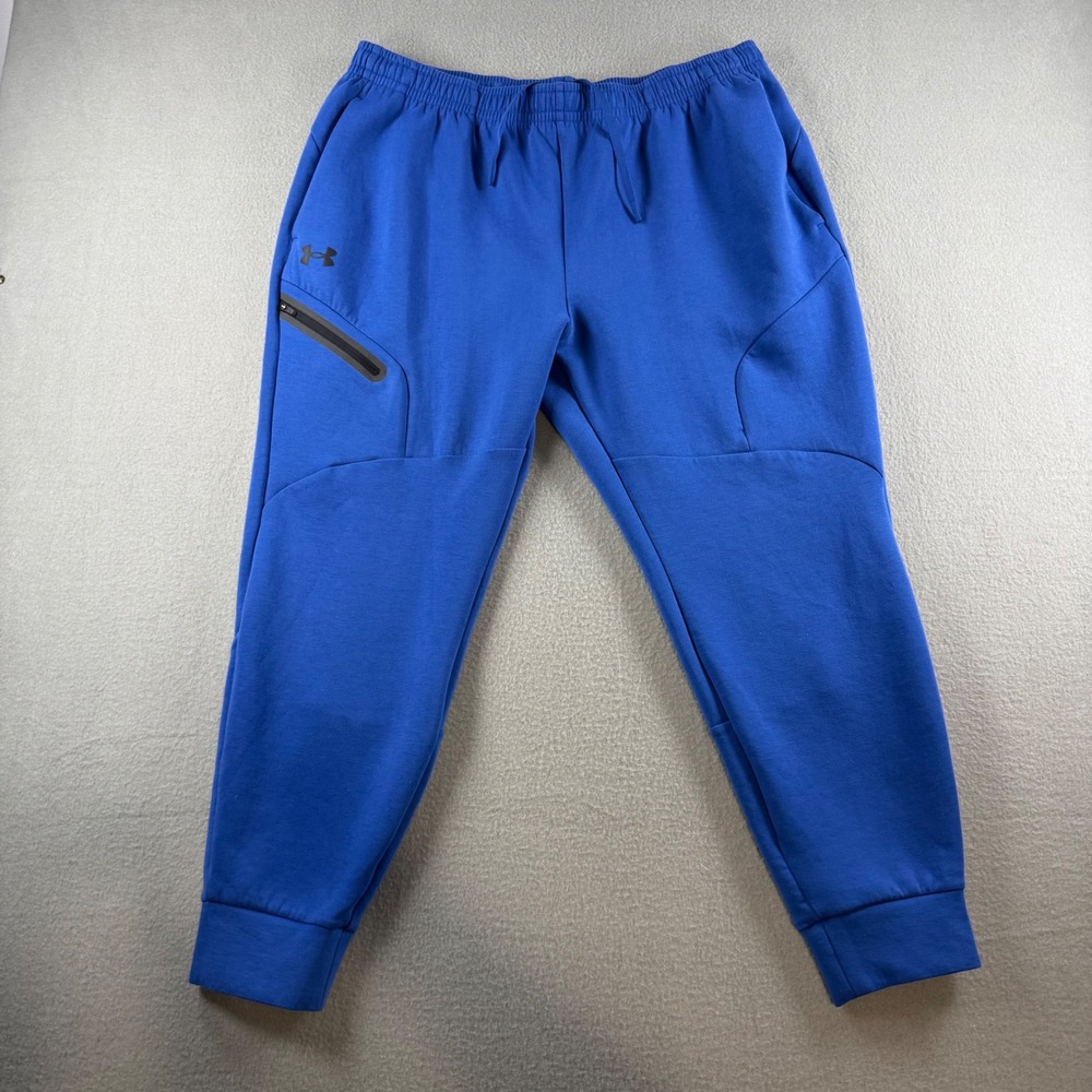 Under Armour Unstoppable Fleece Joggers Mens XL Blue Tapered Sweatpants